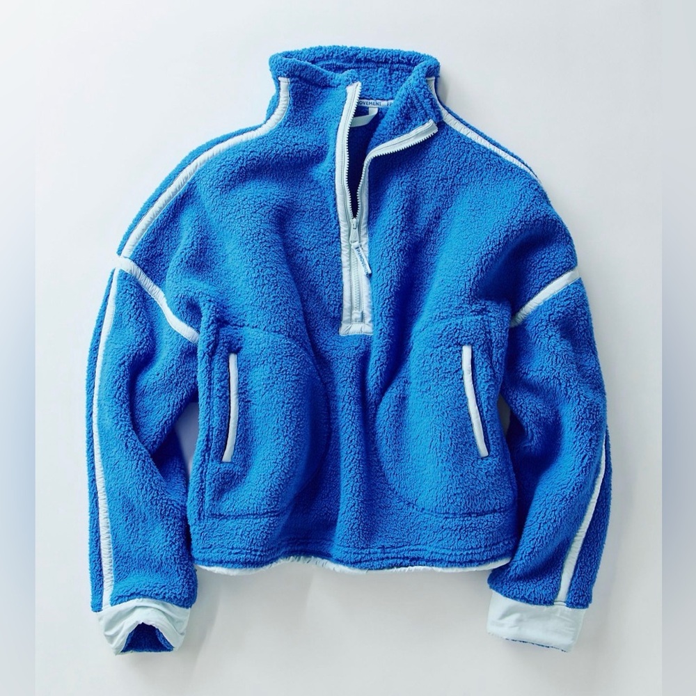 Free People Movement Mountain High Half Zip Fleece in Mid Atlantic Combo Size S